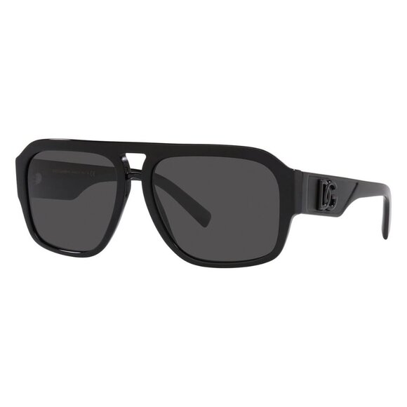 New Dolce & Gabbana Black Aviator DG4403 501/87 Sunglasses Women - Picture 1 of 4